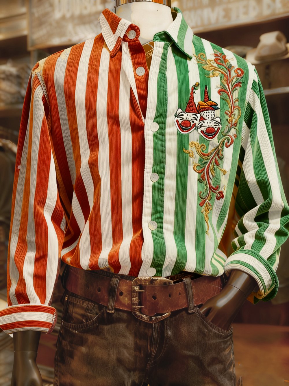 Muška dugih rukava casual košulja s printom dizajna Kölner Karneval