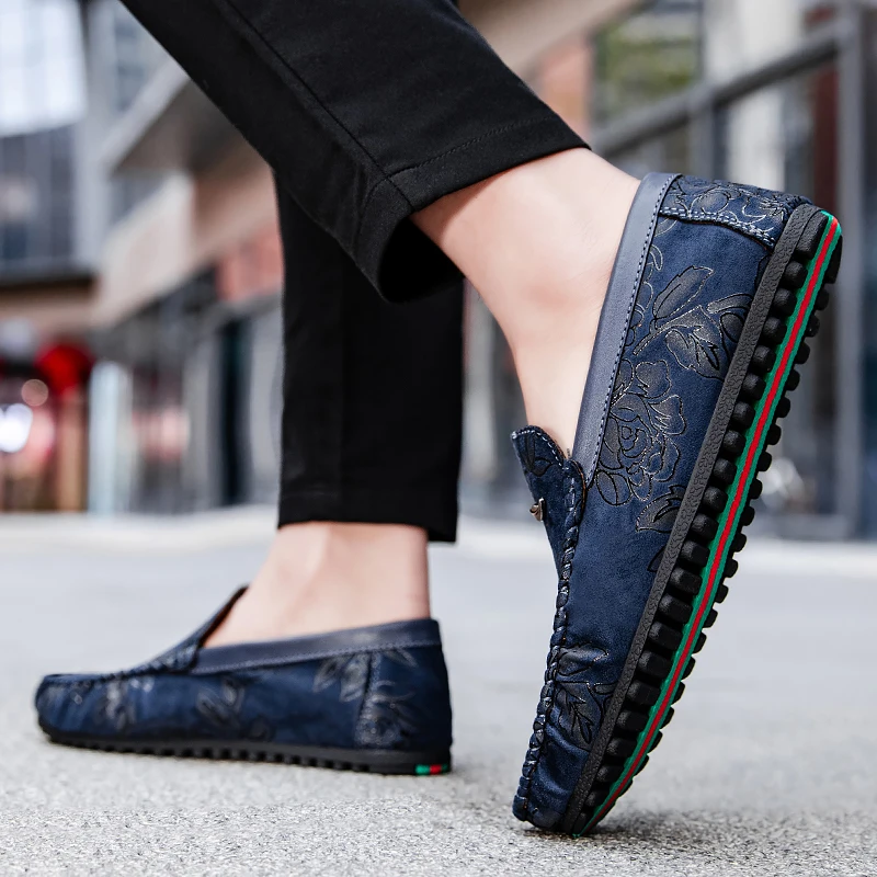 Cvjetni Kožni Loaferi