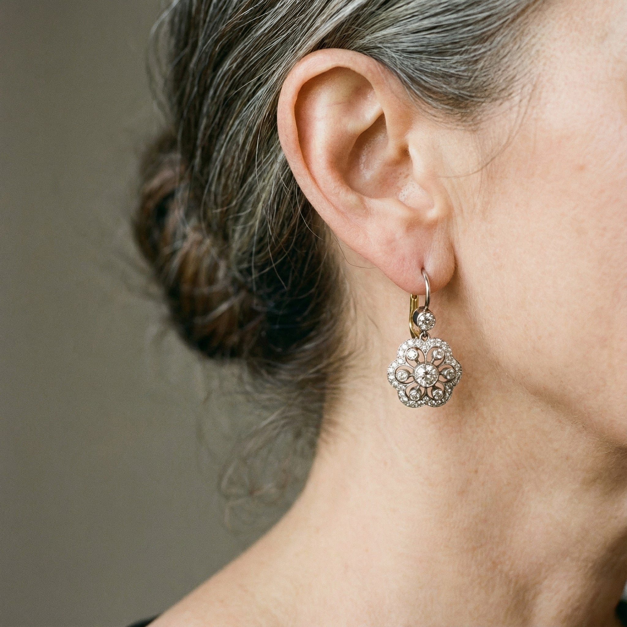 Vintage kristal mandala naušnice