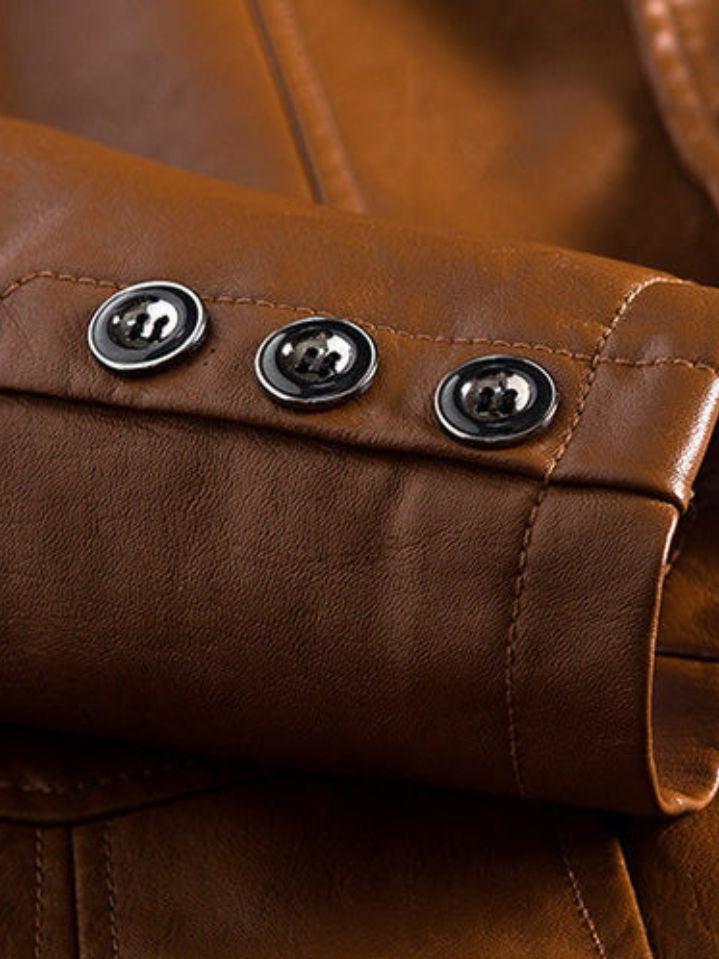 Jonas™ | Karamelno smeđa kožna jakna