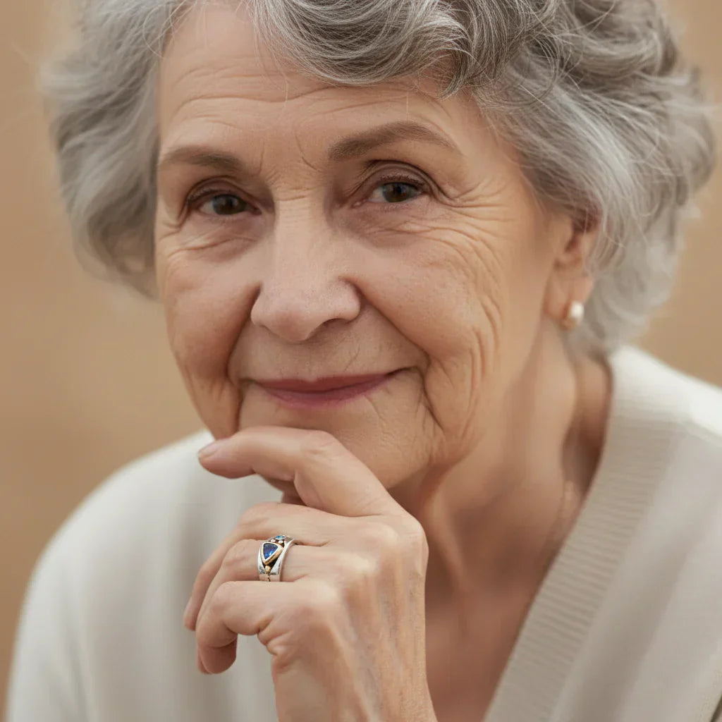 Vintage Plava Prsten