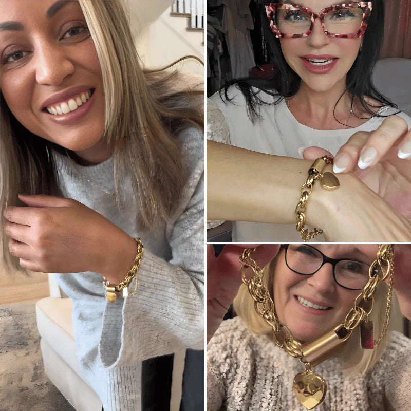 Zlatna narukvica s srcem