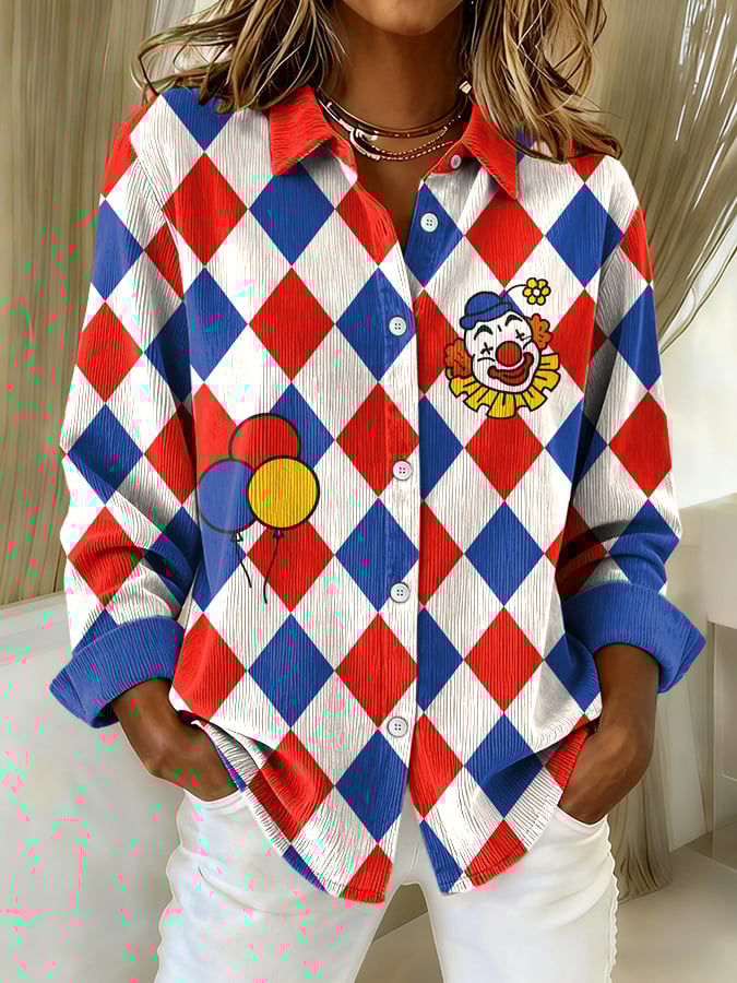 Ženska košulja s printom Kölnischwasser i dugim rukavima