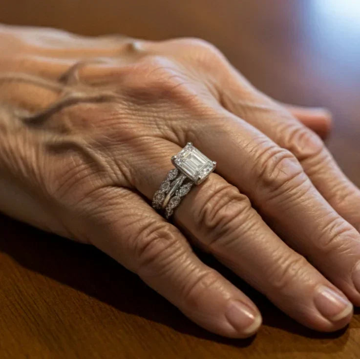 Vintage prsten u srebru s sjajnim slojem