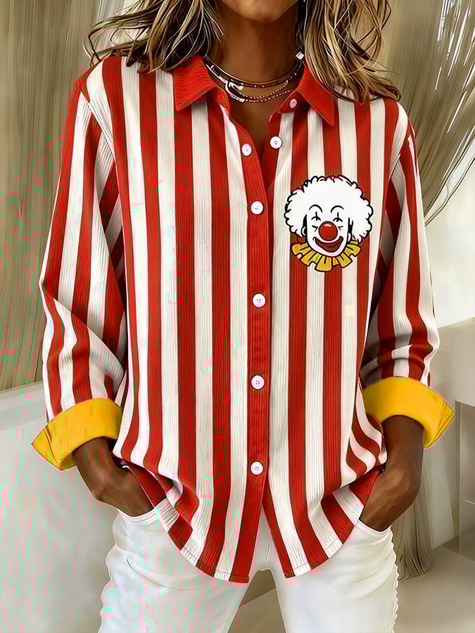 Ženska košulja s printom Kölnischwasser i dugim rukavima