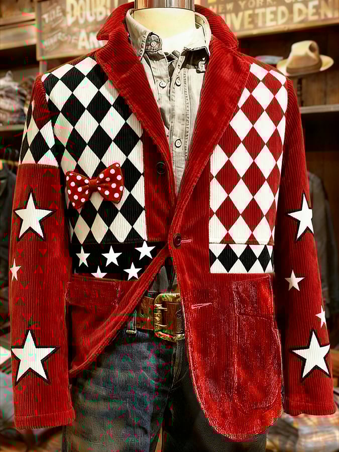 Muški Retro Kölner Karneval Casual Blazer