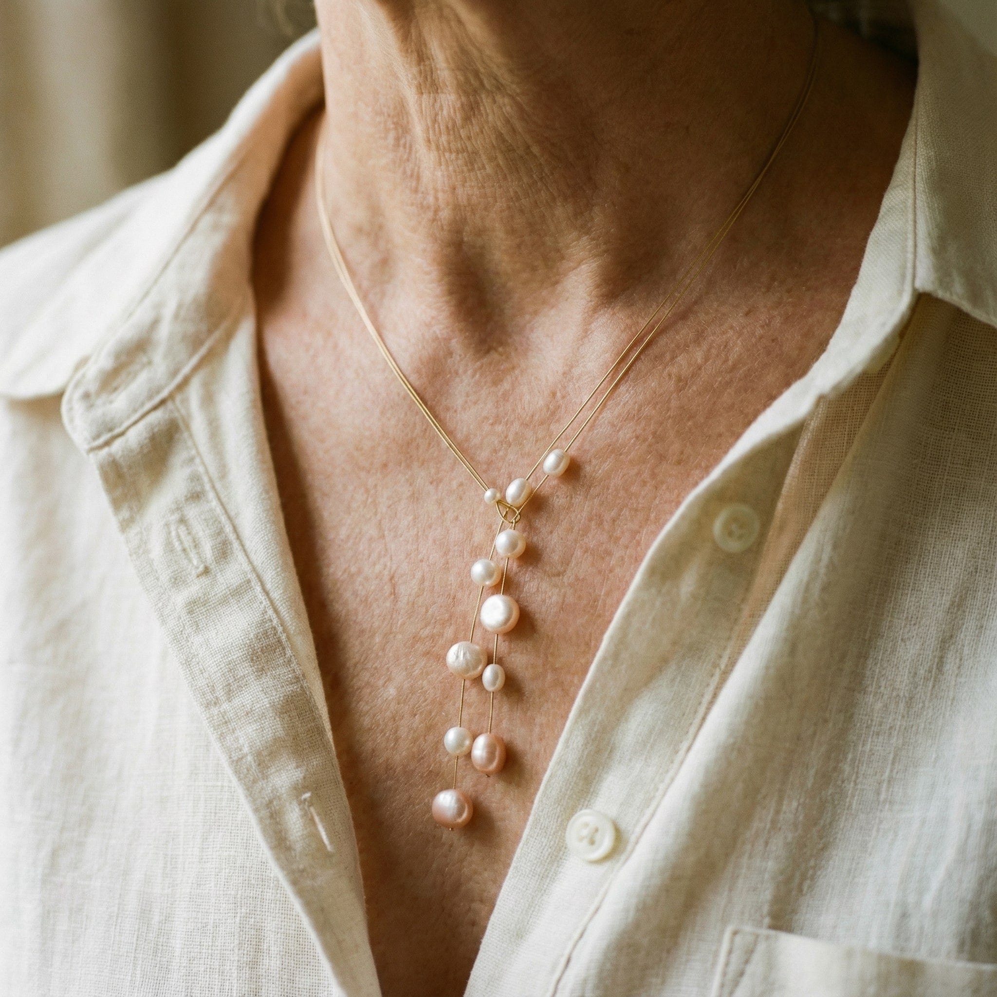 Elegantna Ogrlica s Ovisnim Perlama