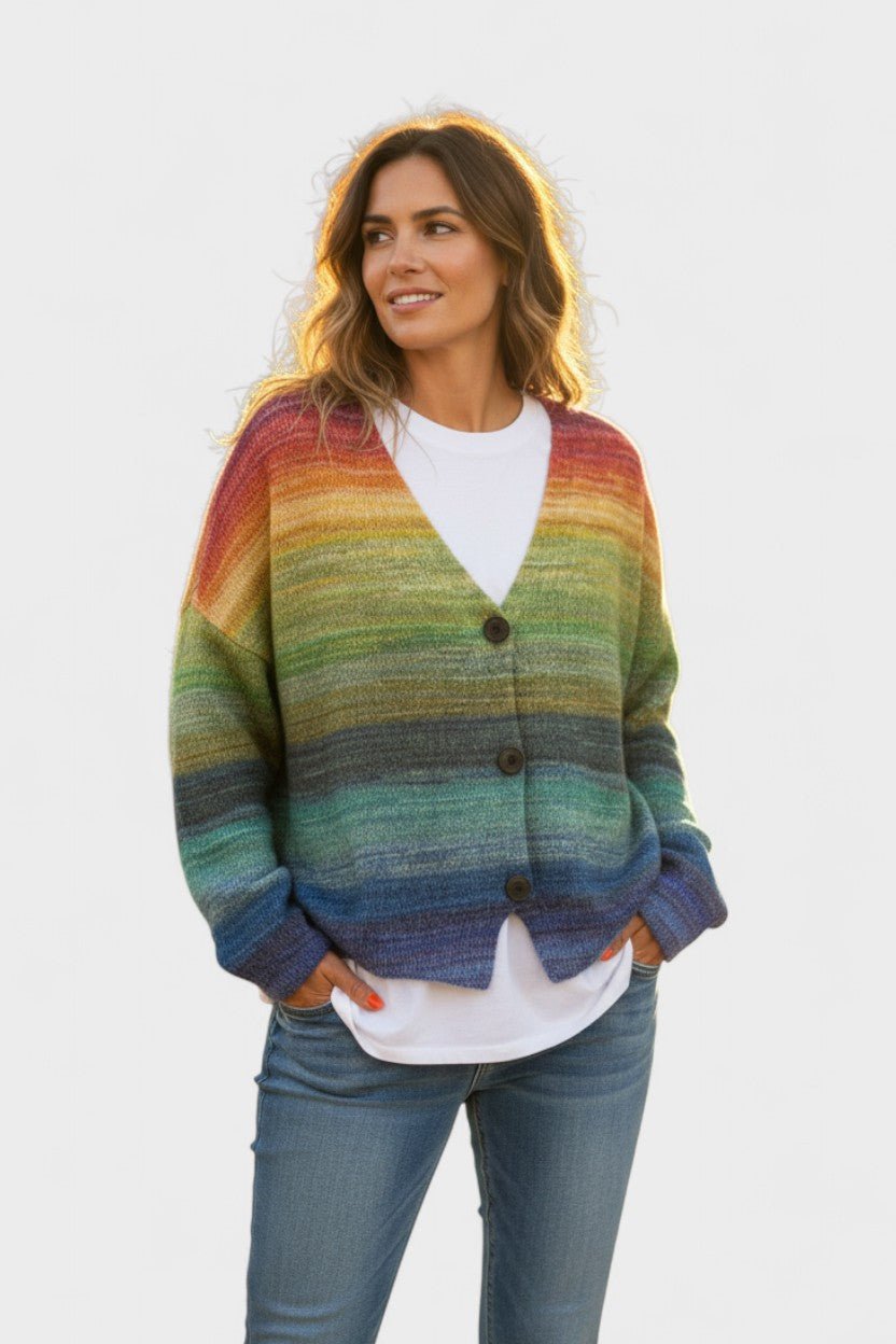 Fran™ | Živahni kardigan s gumbima