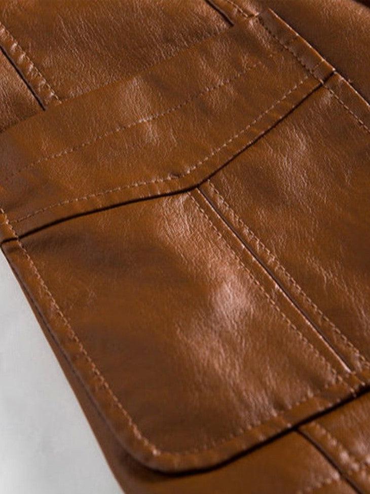 Jonas™ | Karamelno smeđa kožna jakna