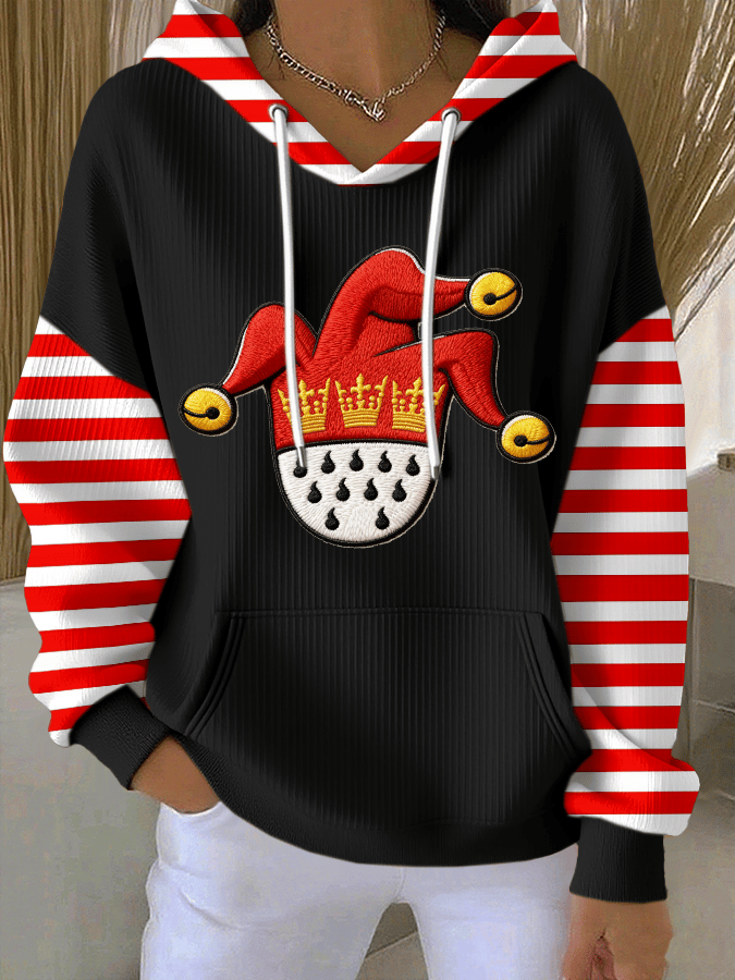 Lijepi hoodie s printom Kölner Karnevala za dame