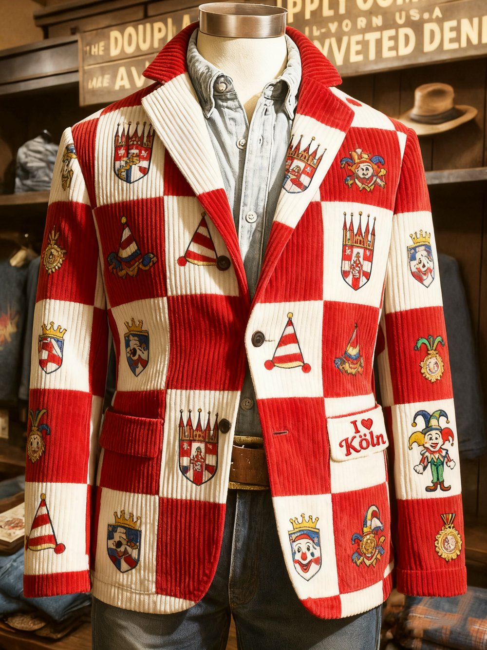 Vintage Kölle Alaaf Kölner Dom Kölner Karneval Köln 2026 Casual Jakna