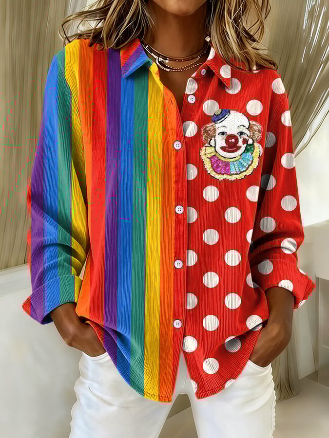 Ženska košulja s dugim rukavima od kordura s Kölner otiskom